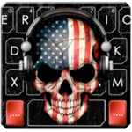 america dj skull keyboard them android application logo